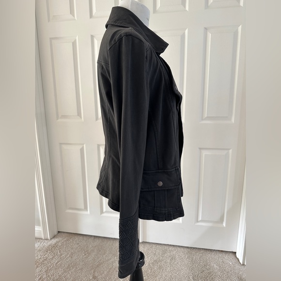 Anthropologie Hei Hei Embroidered Cuff Moto Jacket
Ponte Knit - NWT - size Small - Picture 3 of 6